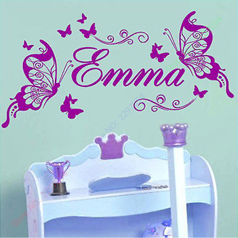 Baby Girl Nursery Quotes - Neue Schmetterlinge Personalisierte Name Vinyl Schmetterling