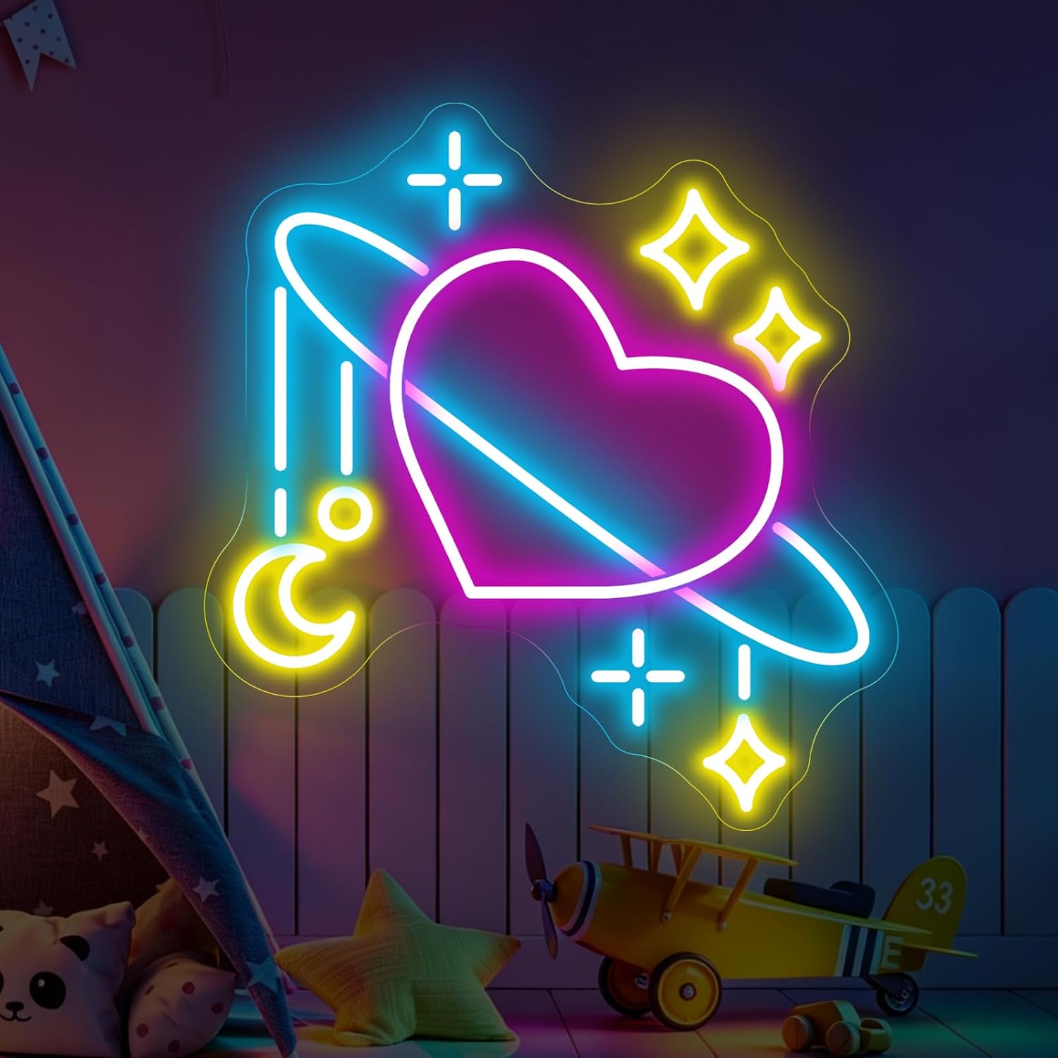 Weltraum-Planeten-Neonlicht LE – Baby Nursery Wall Lights Bewertung und Preis