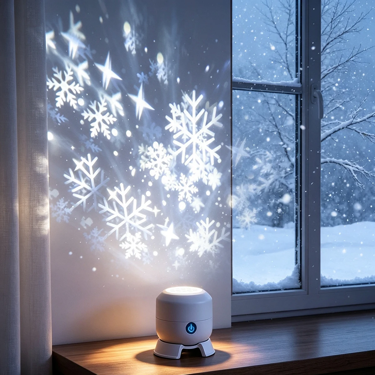 LED Rotierender Schneeflocken- – Baby Nursery Wall Lights Bewertung und Preis