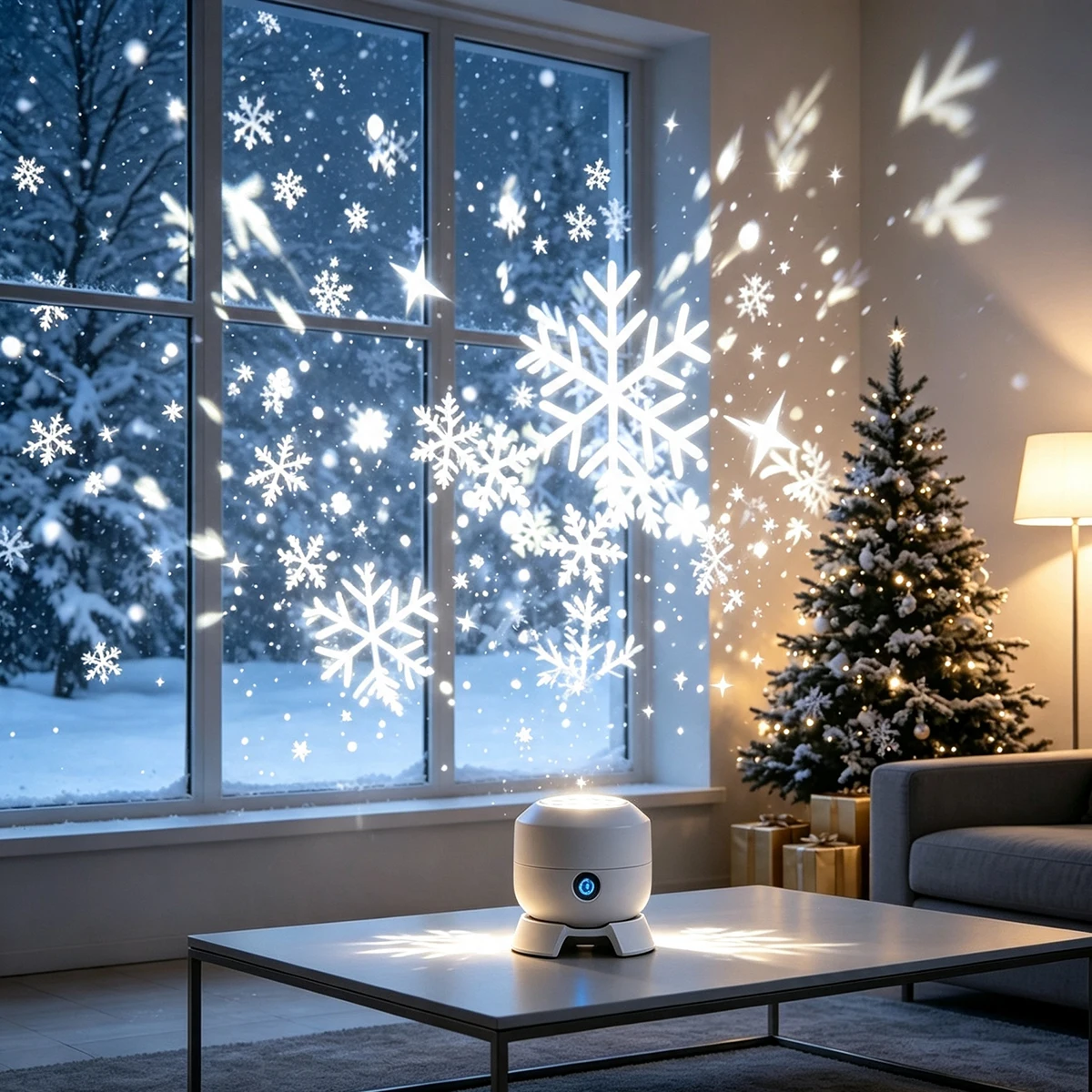 LED Rotierender Schneeflocken- – Baby Nursery Wall Lights Bewertung und Preis