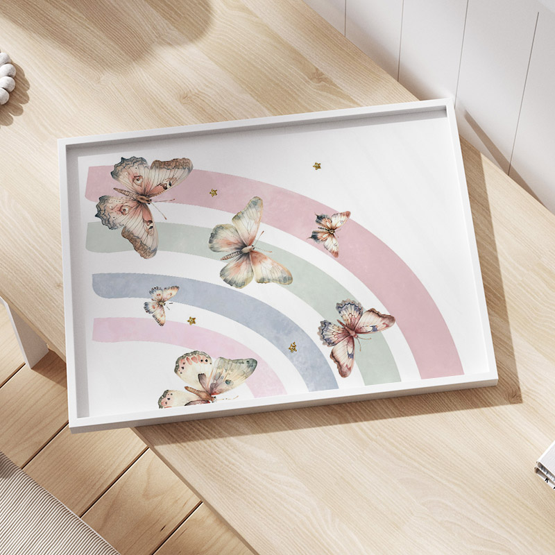 Rosa Regenbogen Schmetterling  – Baby Nursery Decor Girl Bewertung und Preis